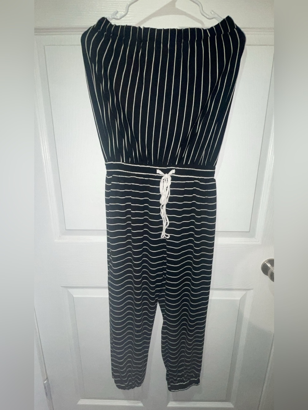 Black & White Striped Women's jumpsuit/romper